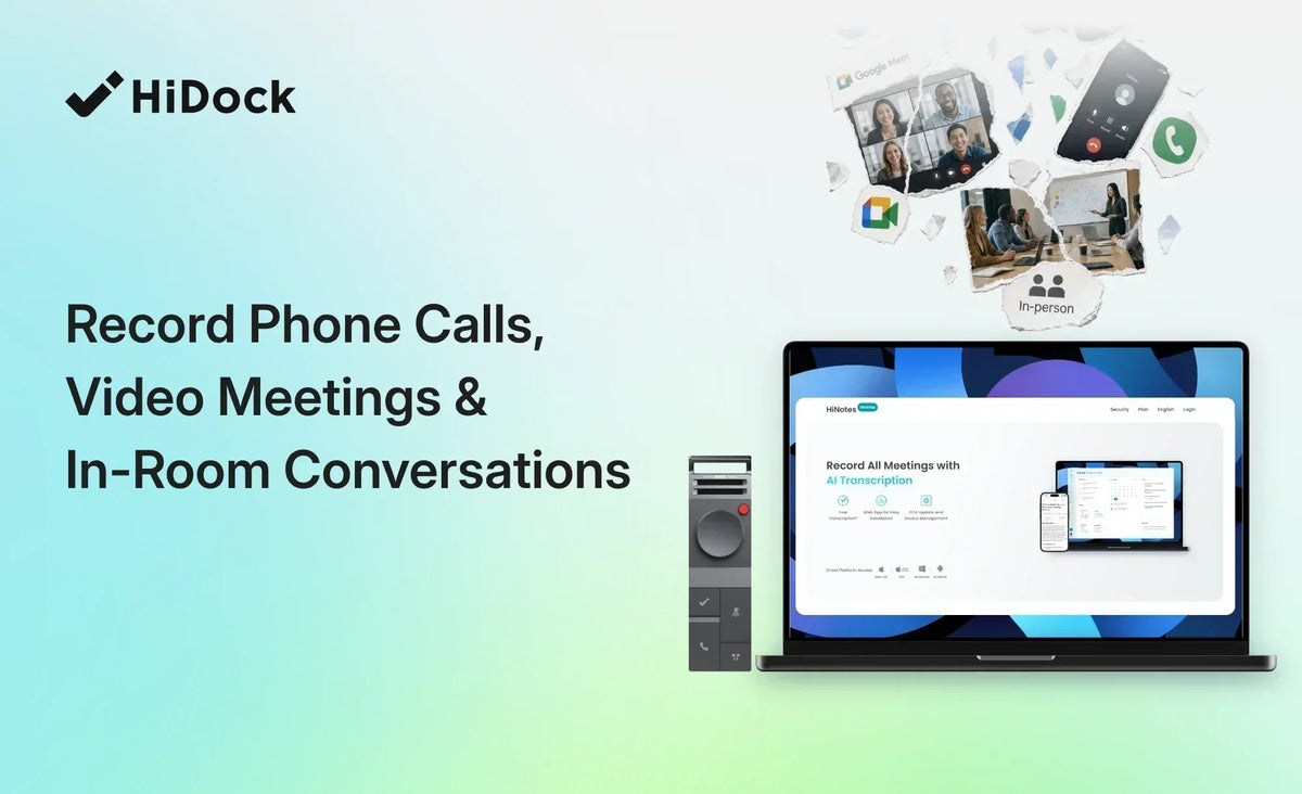 Record Phone Calls, Video Meetings and the Room You're Sitting In