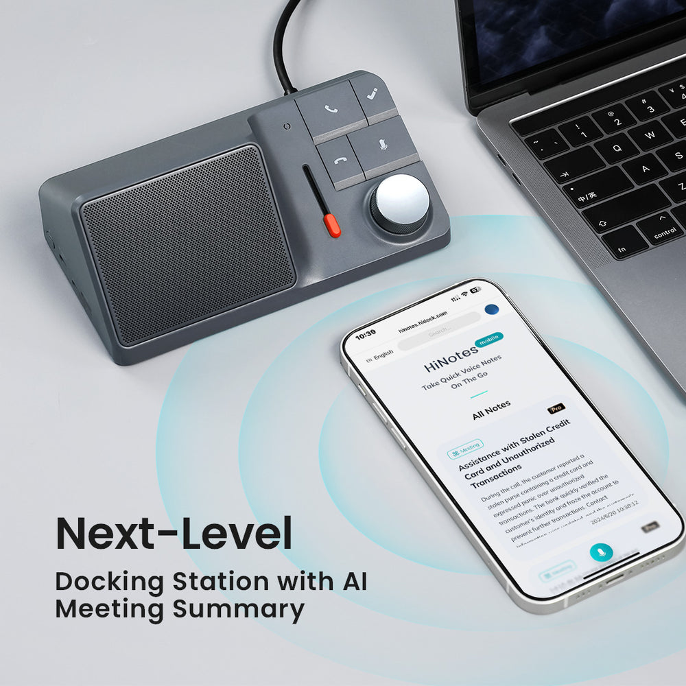 Haddock Display HiDock - ChatGPT Powered Audio Dock with AI Summary