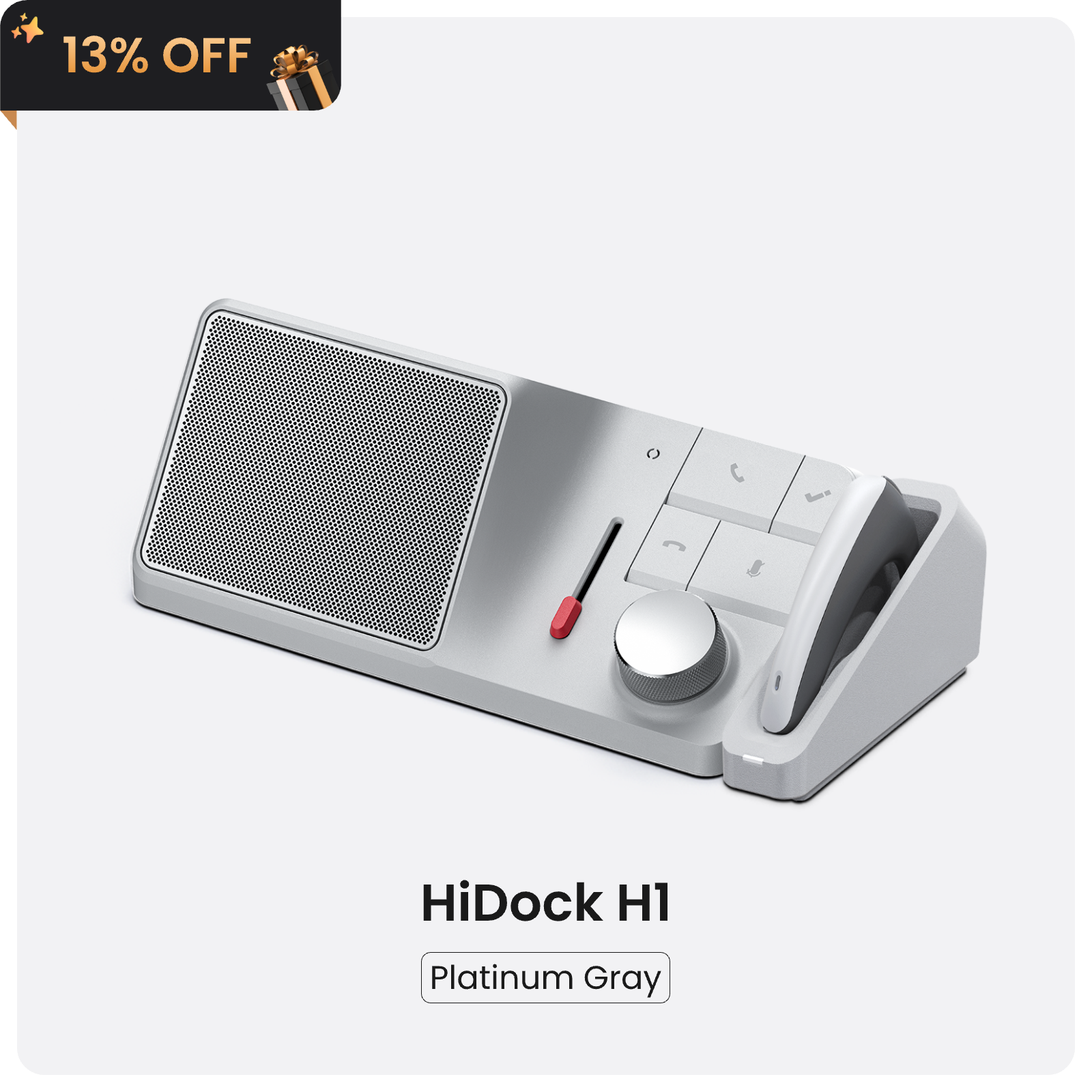 HiDock H1 AI ボイスレコーダー プラチナグレー HiDock H1 AI ボイスレコーダー プラチナグレー